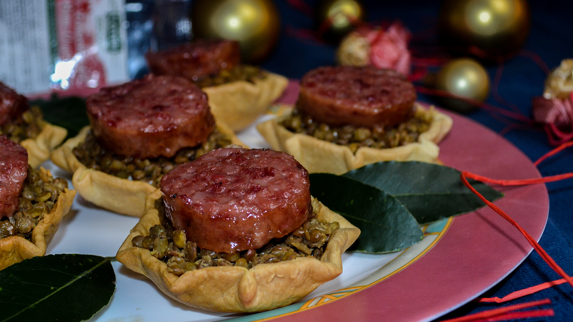 Cestini di lenticchie e cotechino